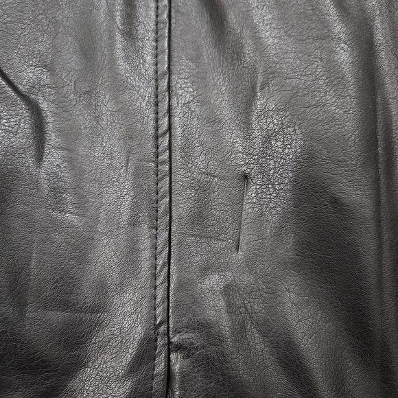 Apparis Priya Crocodile Embossed Faux Leather Trench Coat in Black Size M - Picture 8 of 9